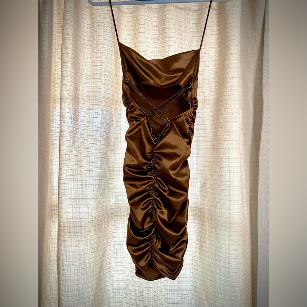 Fashion Nova Chocolate Backless Dress - Picture 3 of 3
